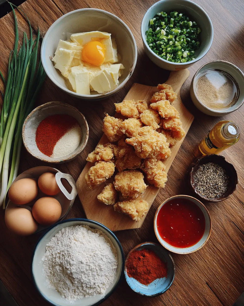 Ingredients for Crispy Bang Bang Chicken: Irresistibly Crunchy Delight