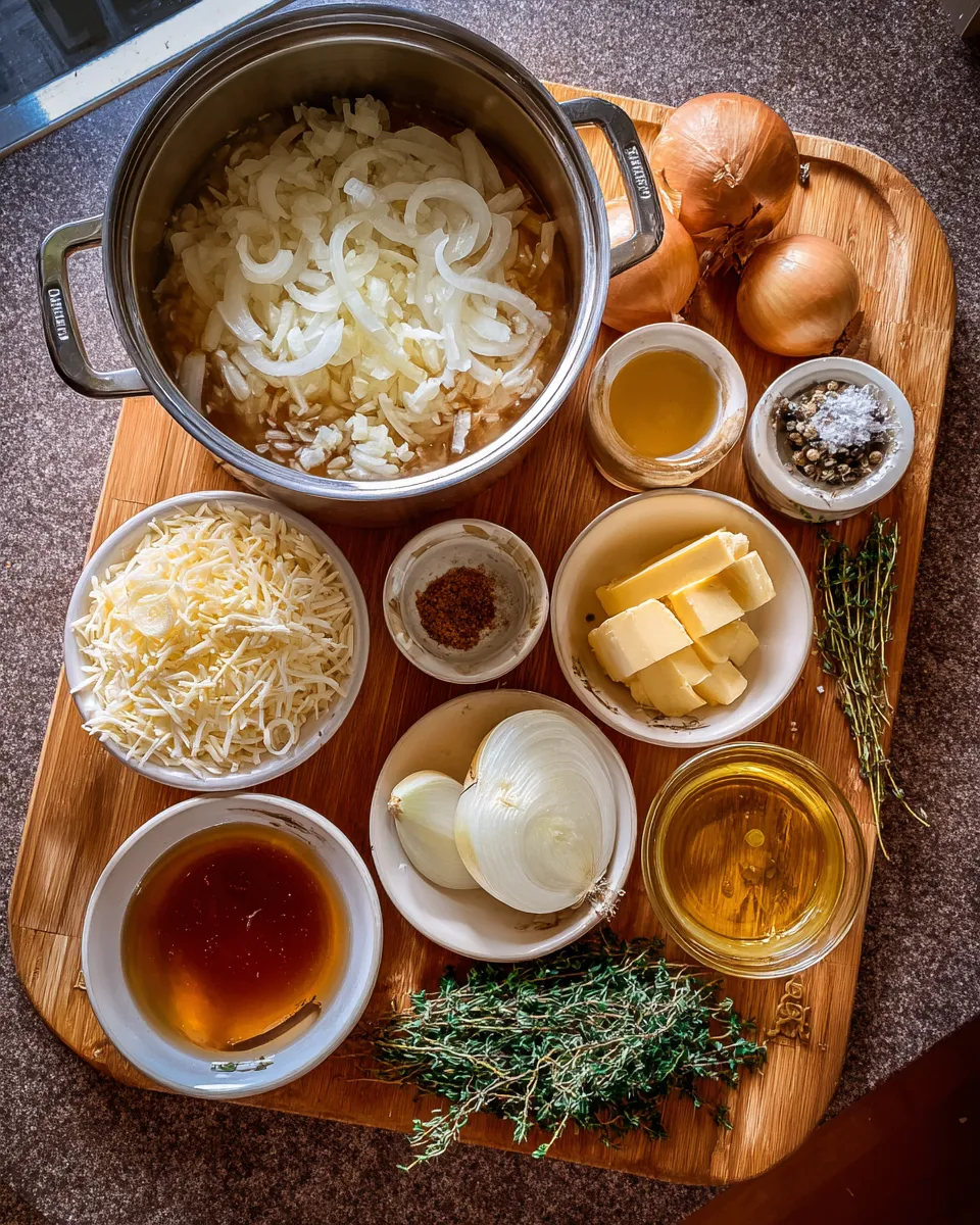 Ingredients for Indulgent French Onion Soup Rice: A Comforting Delight