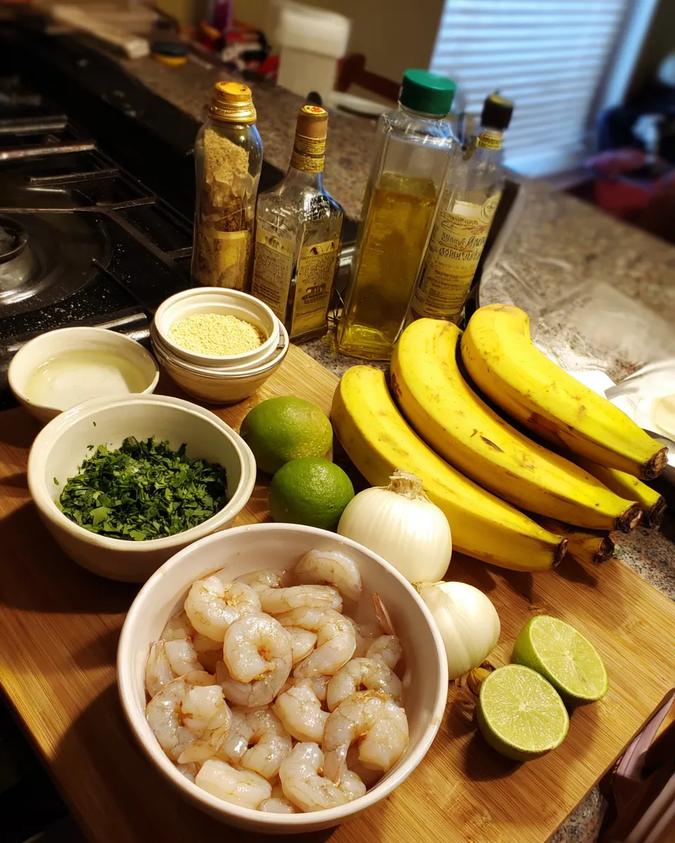 Ingredients for Sizzling Garlic Shrimp Mofongo: A Flavor Explosion