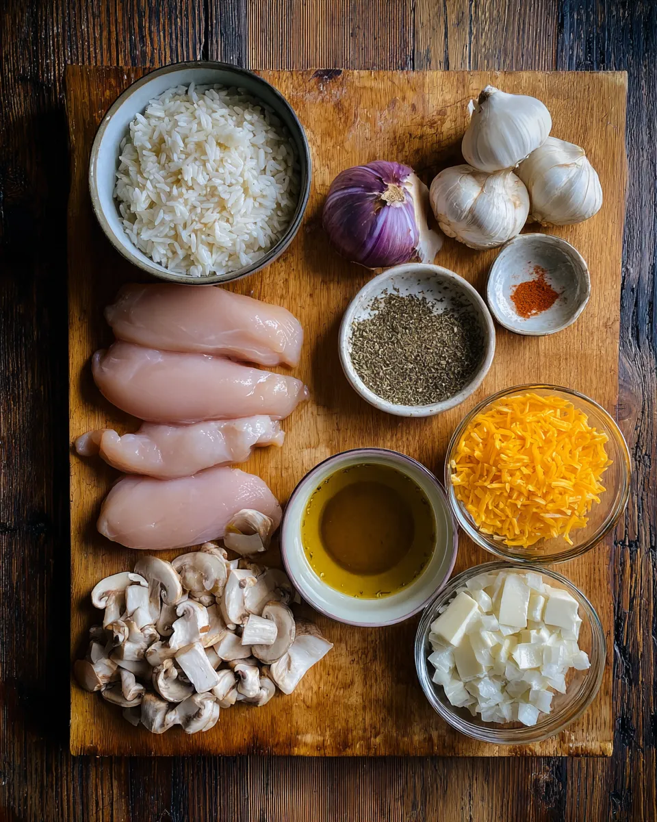 Ingredients for Deliciously Decadent Ina Garten Chicken And Rice Casserole