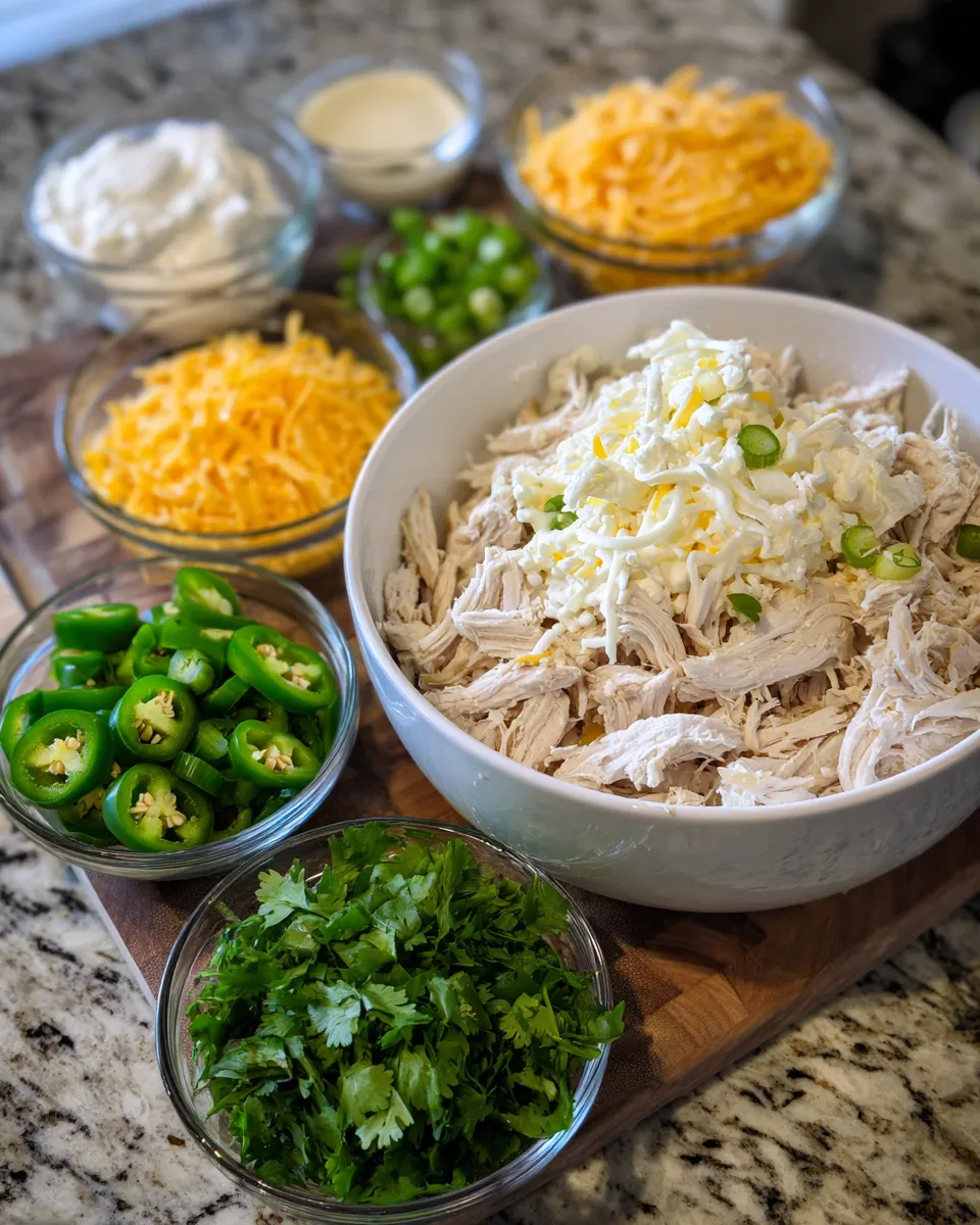 Ingredients for Spicy Jalapeno Popper Cottage Cheese Chicken Salad: A Flavor Explosion