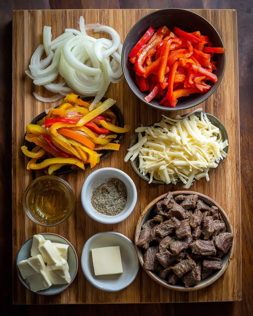 Ingredients for Power Up Your Keto Game with Delicious Philly Cheesesteak Roll Ups