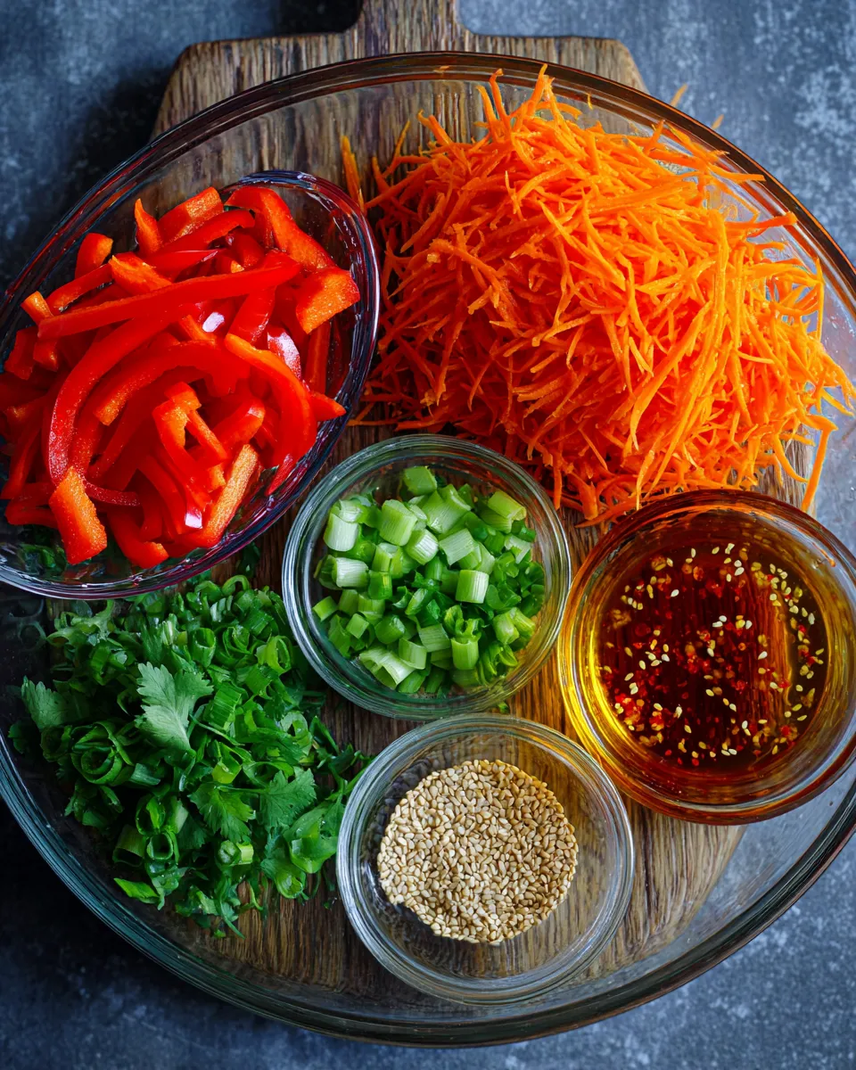 Ingredients for Savory Korean Carrot Salad: A Flavorful Twist on a Classic Dish