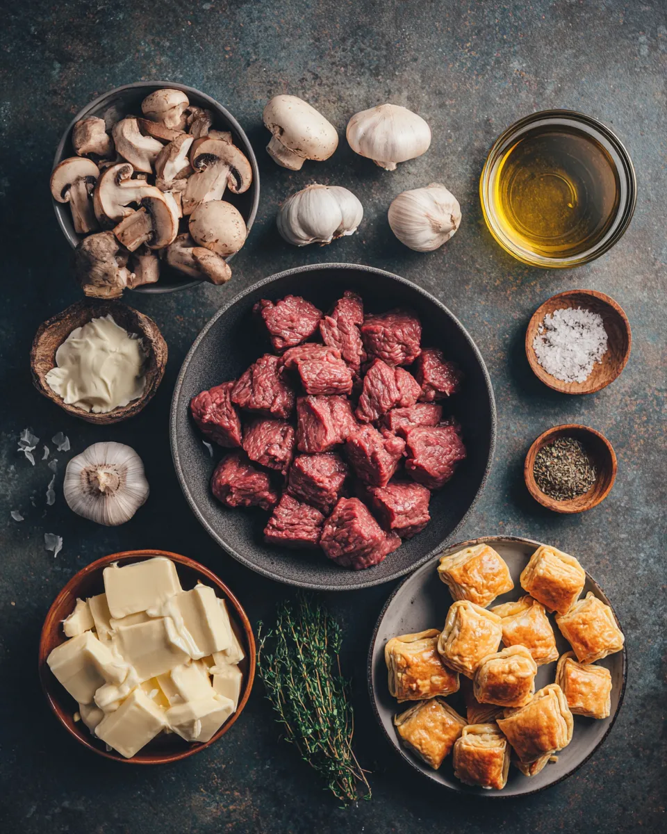 Ingredients for Irresistible Mini Beef Wellington Bites: A Bite-Sized Delight