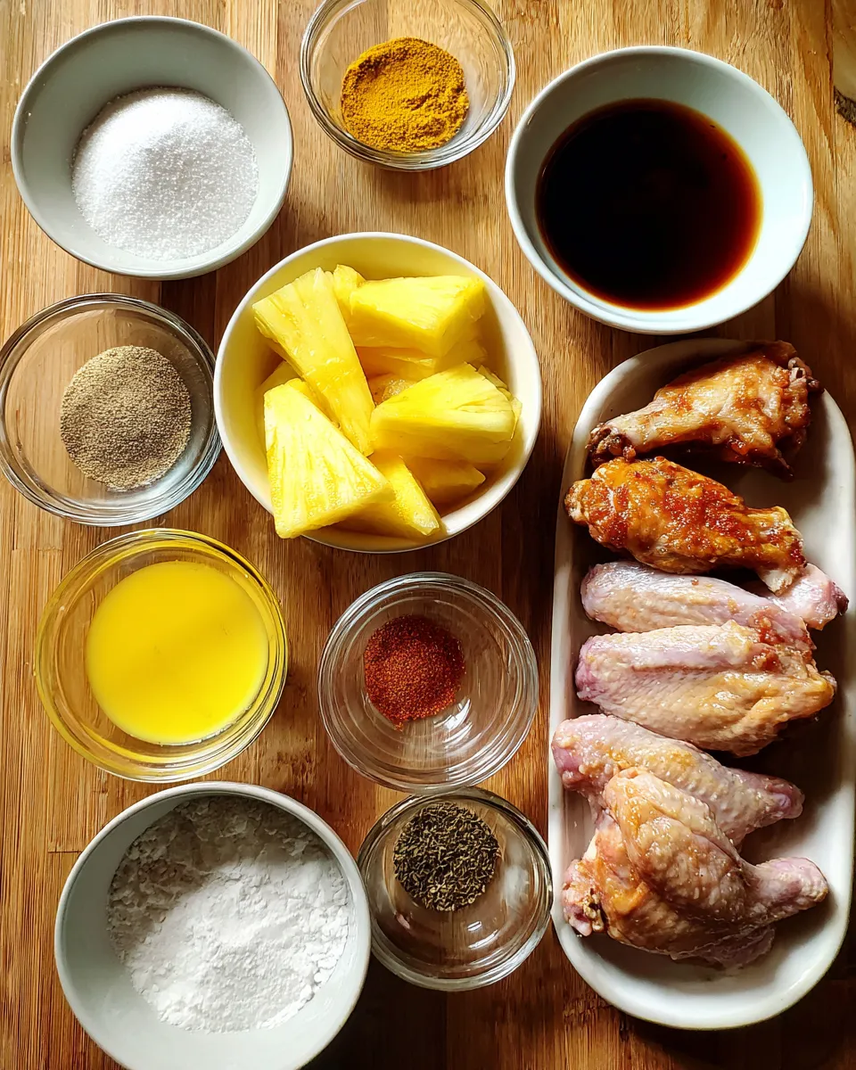Ingredients for Spicy Pineapple Cowboy Candy Chicken Wings: A Flavor Explosion