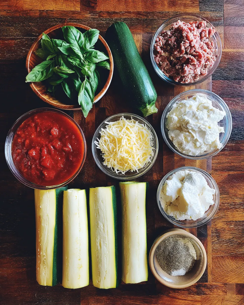 Ingredients for Deliciously Decadent Ritcotto Zucchini Lasagna Rolls: A Flavor Explosion