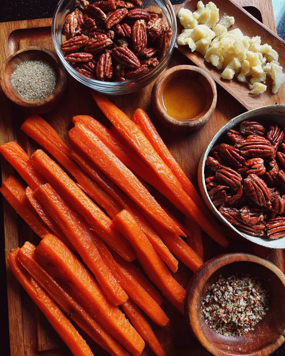 Ingredients for Irresistible Roasted Carrots with Candied Pecans