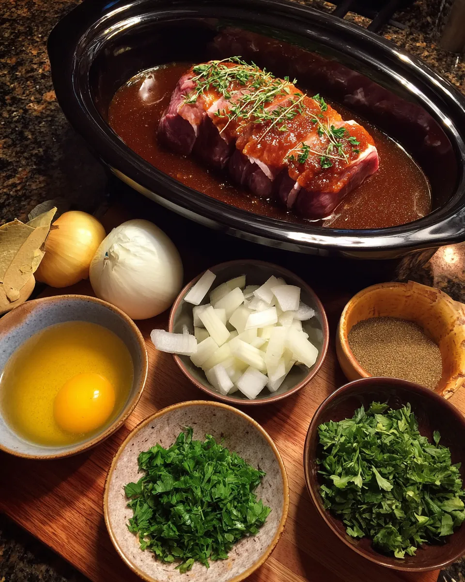 Ingredients for Slow Cooker Apple Butter Pork Tenderloin Recipe: Irresistibly Flavorful