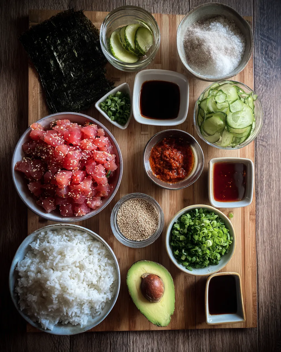 Ingredients for Spicy Tuna Crispy Rice: Irresistibly Crunchy Delight
