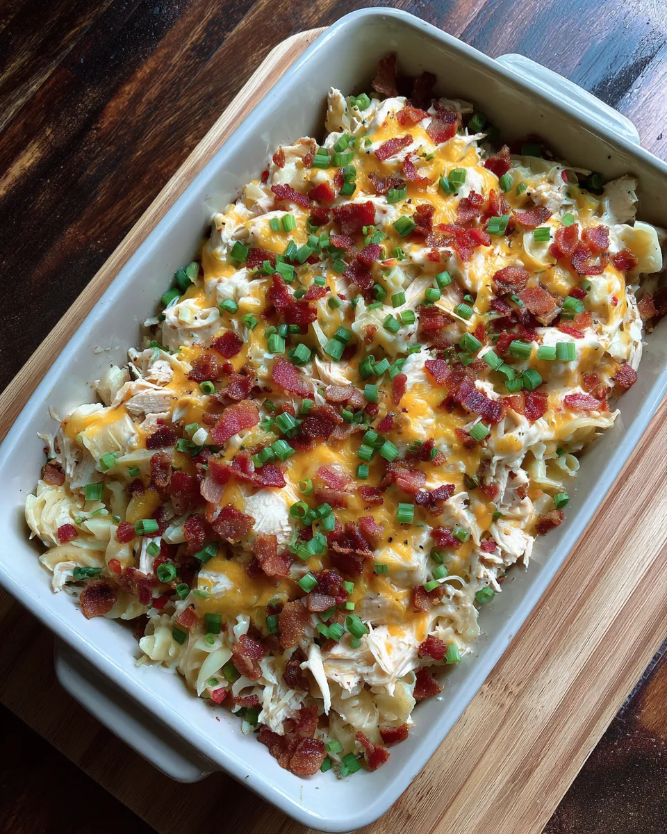 Ingredients for Irresistible Bacon Cheddar Ranch Chicken Casserole