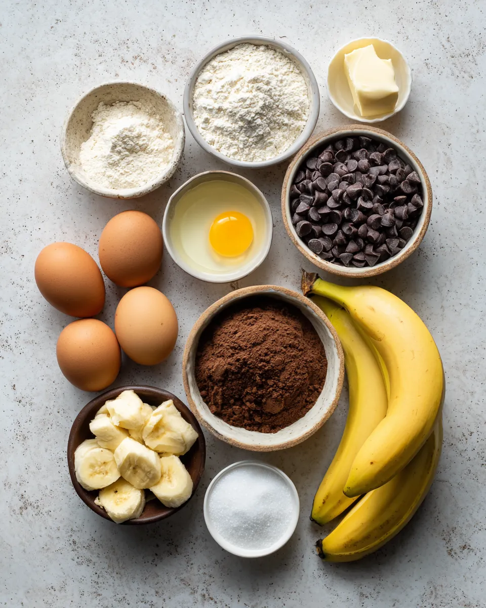 Ingredients for Irresistible Banana Bread Brownies: A Decadent Delight
