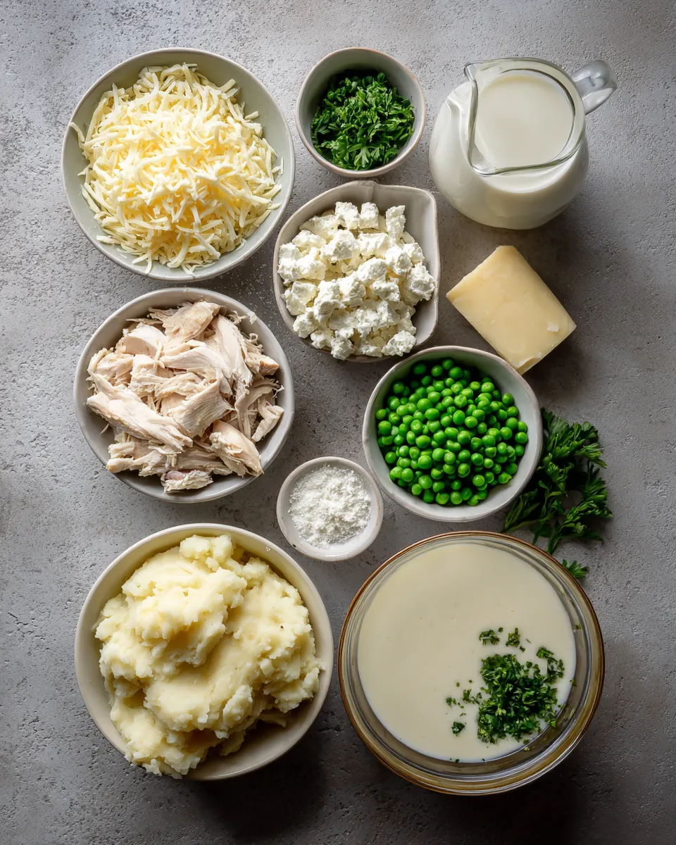 Ingredients for Deliciously Creamy Boursin Mashed Potato Chicken Bake