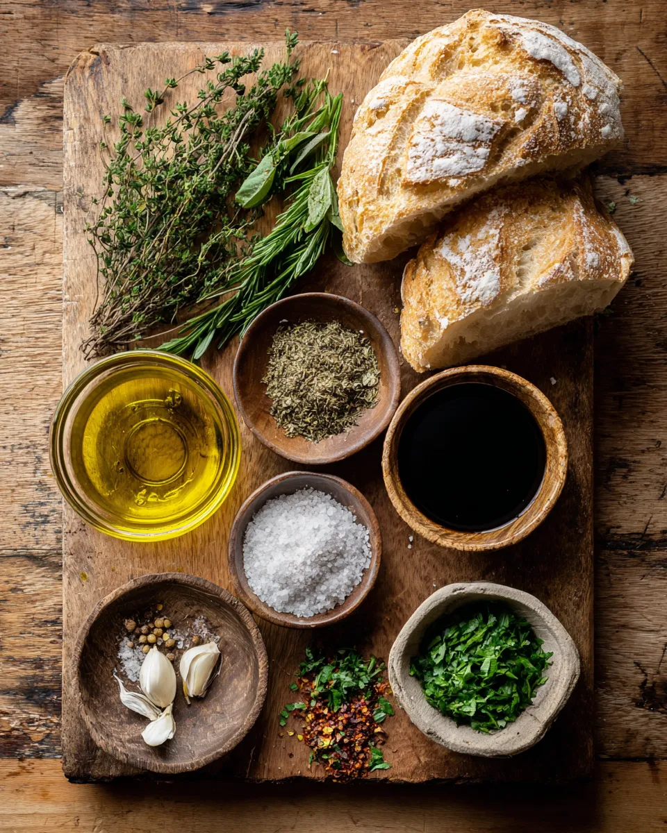 Ingredients for Indulge in Delectable Bread Dipping Oil Recipes