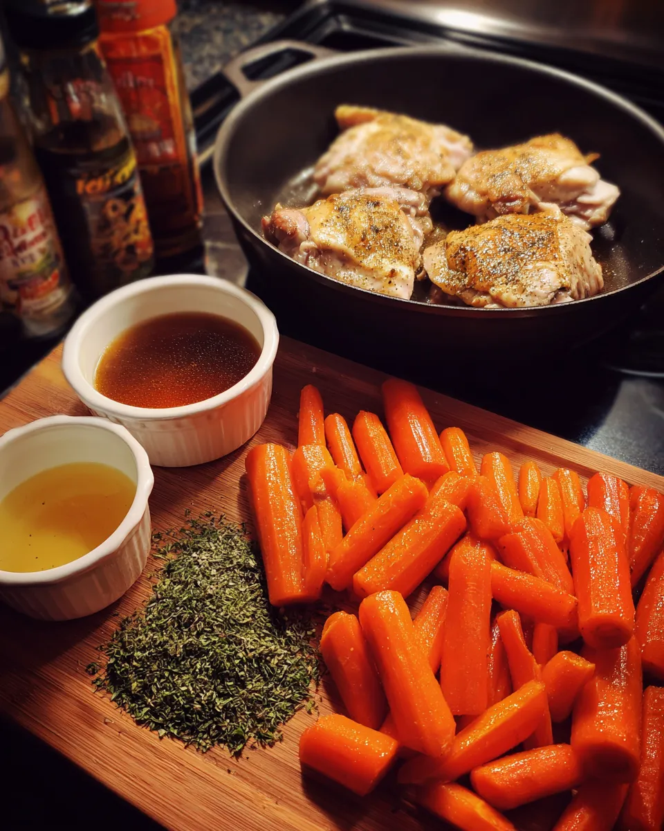 Ingredients for Irresistible Brown Sugar Glazed Carrots and Chicken Recipe