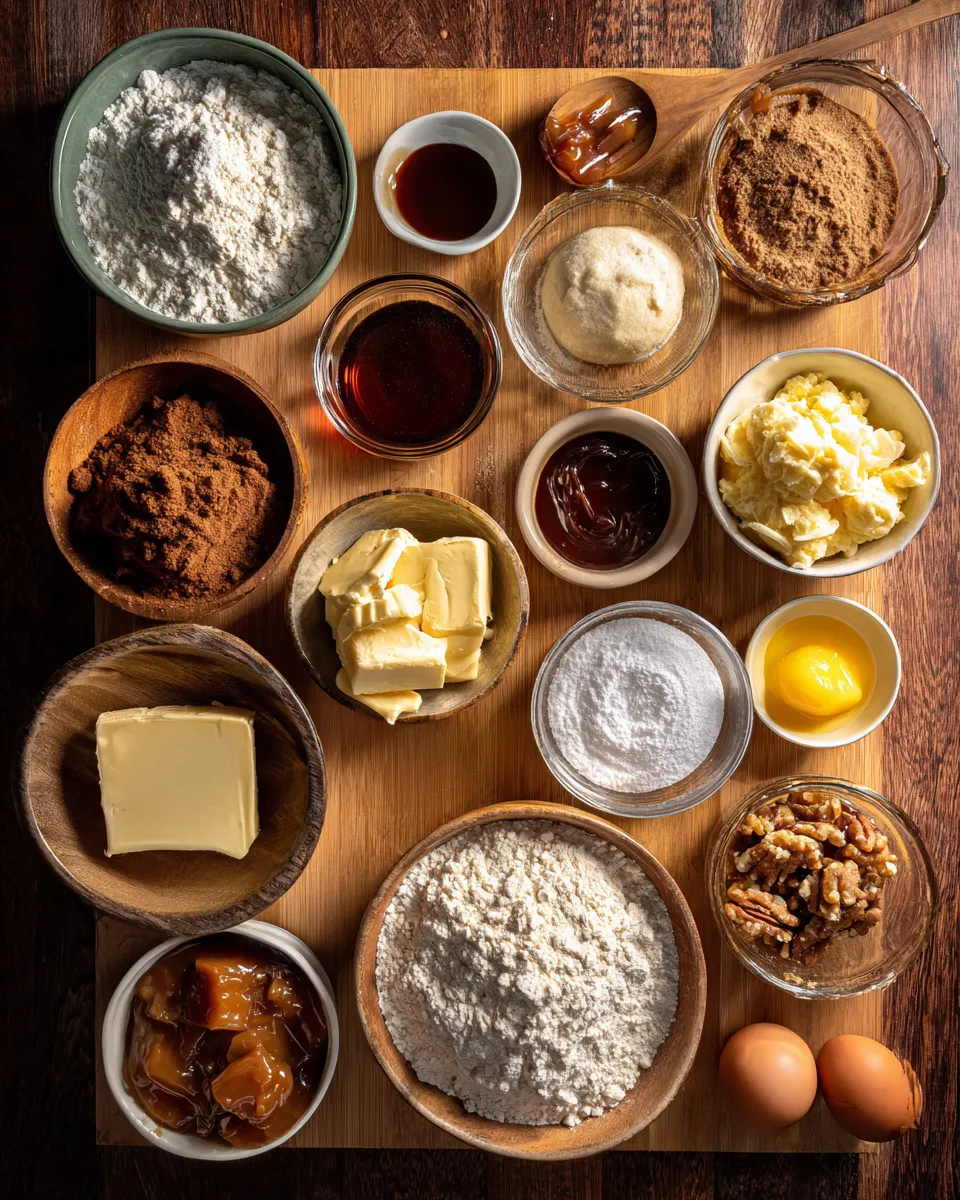 Ingredients for Indulgent Caramel Apple Cheesecake Stuffed Cookies: A Decadent Treat for Your Sweet Tooth