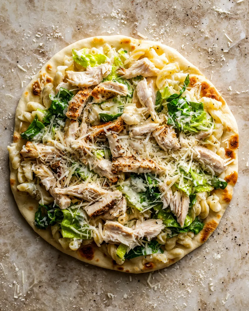 Ingredients for Irresistible Chicken Caesar Pasta Flatbread: A Flavor Explosion