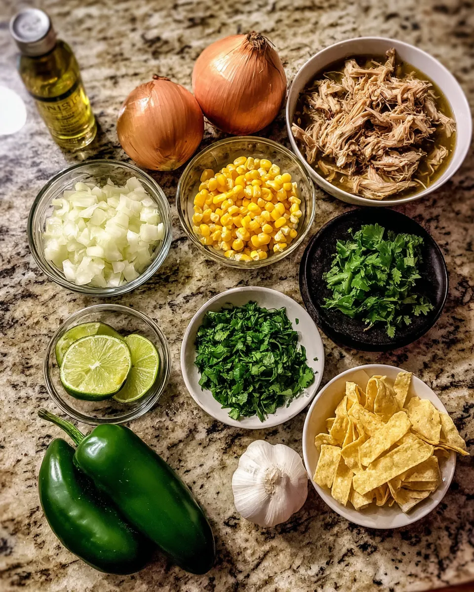 Ingredients for Savory Chicken Poblano Soup: A Flavorful Twist on a Classic Comfort Dish