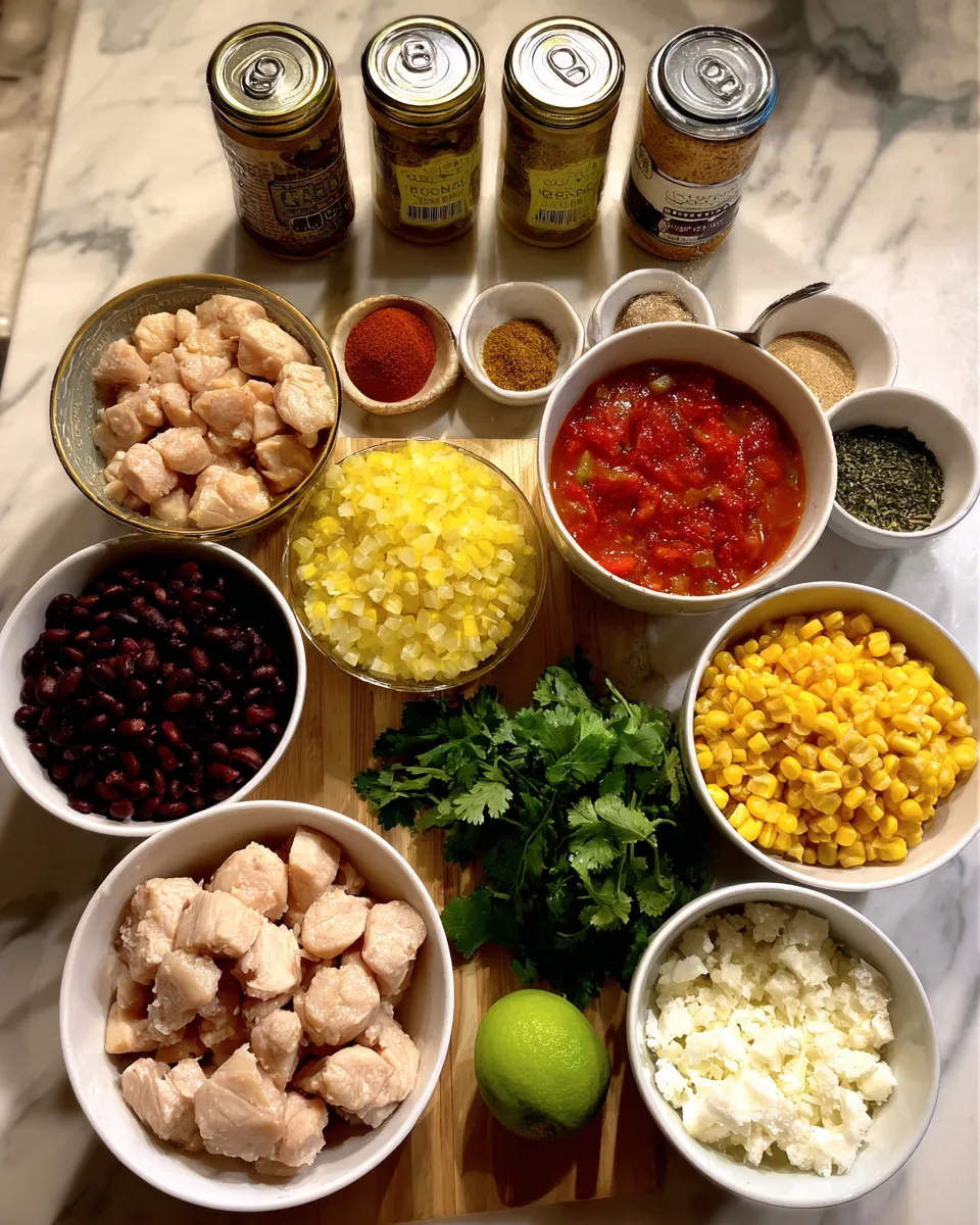 Ingredients for Savory Chicken Street Corn Chili: A Flavor Explosion in Every Bite