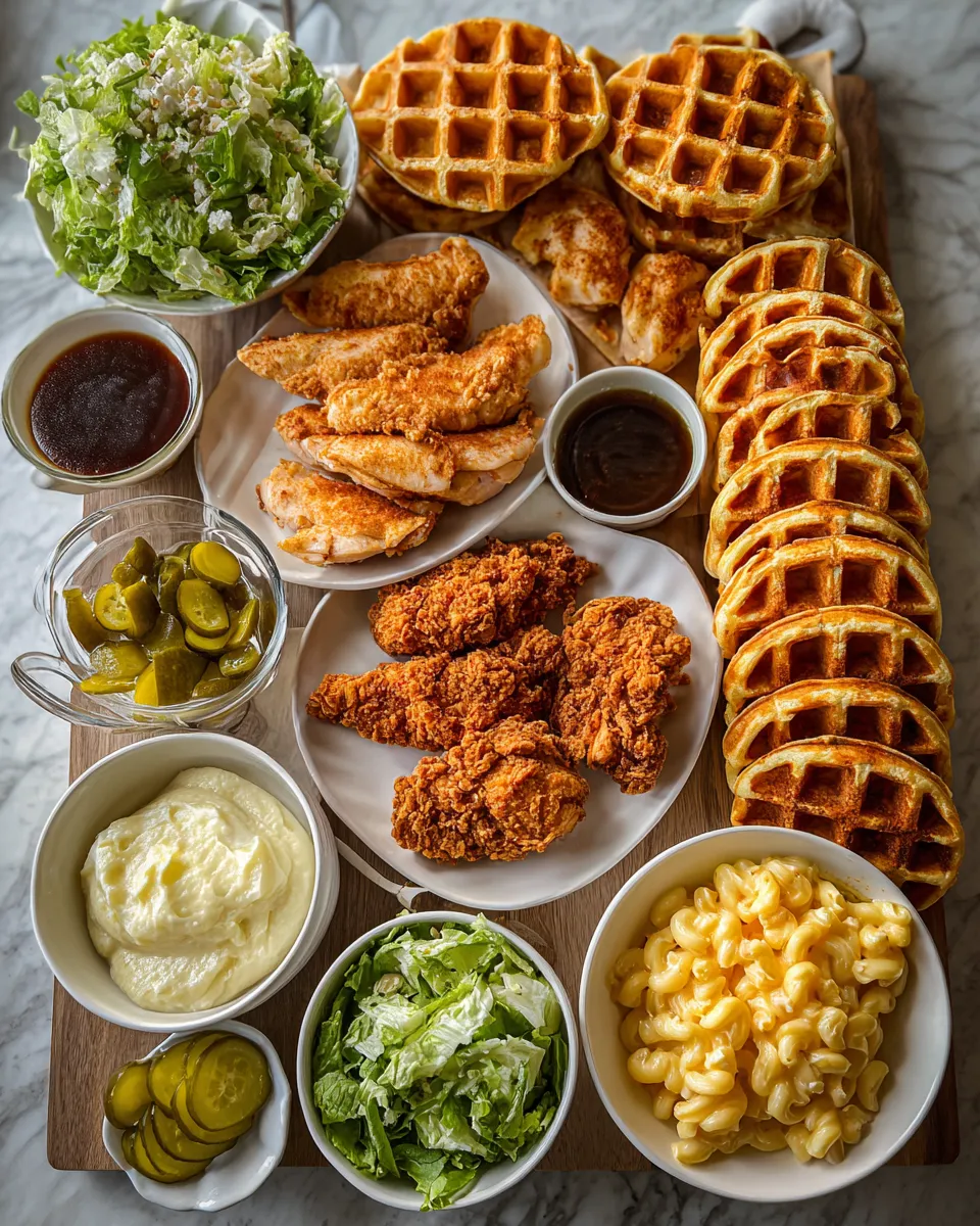 Ingredients for Irresistible Crispy Chicken and Waffle Sliders: A Mouthwatering Delight