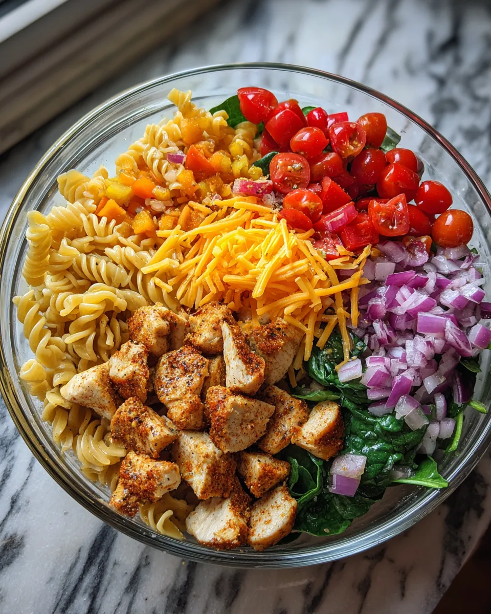 Ingredients for Crispy Chicken Chipotle Pasta Salad: Irresistibly Spicy Delight