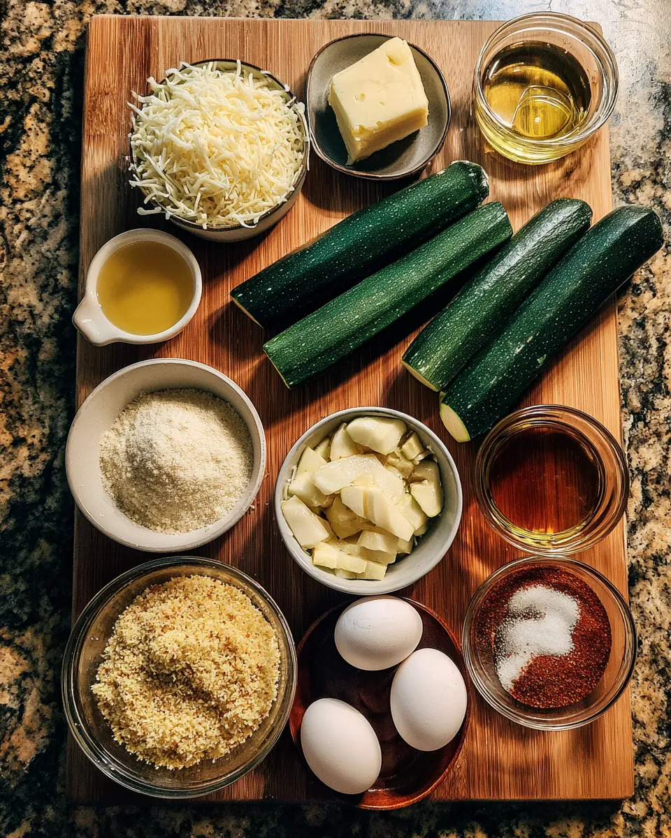 Ingredients for Irresistible Crispy Parmesan Zucchini Fries: A Must-Try Snack