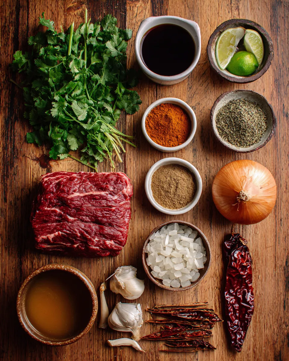 Ingredients for Savory Crock Pot Birria Tacos: A Flavor Explosion