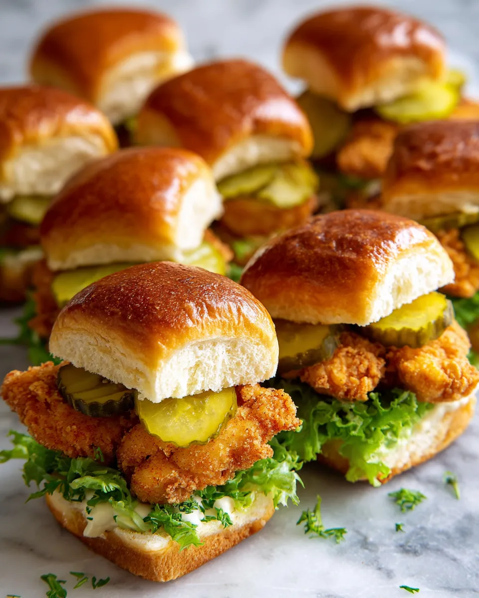 Ingredients for Crunchy Fried Pickle Chicken Sandwich Sliders: A Flavor Explosion