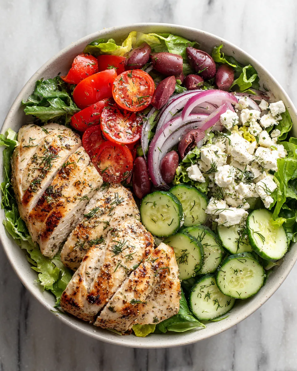 Ingredients for Savory Greek Chicken Salad: A Mouthwatering Mediterranean Delight