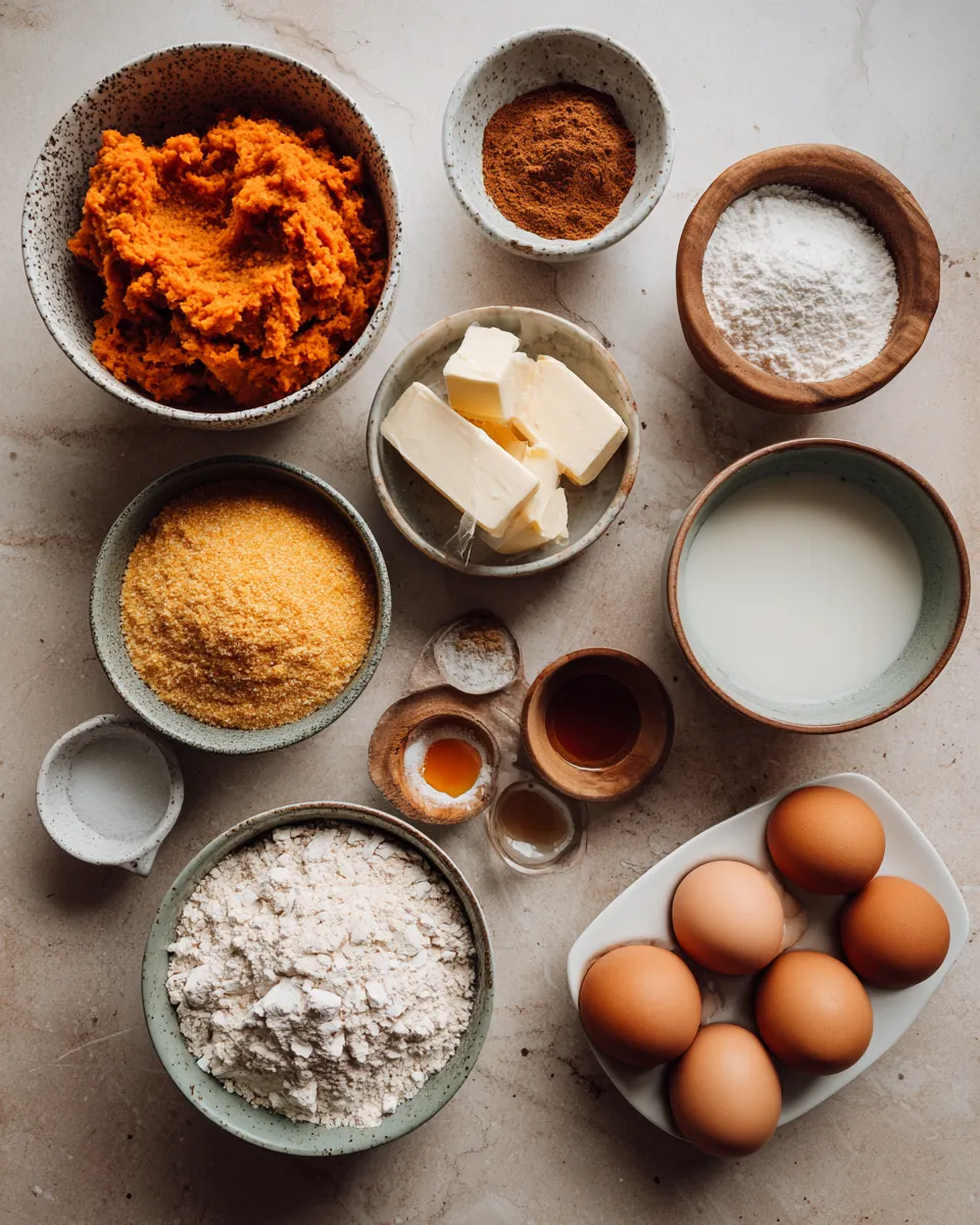 Ingredients for Irresistible Maple Glazed Sweet Potato Cornbread