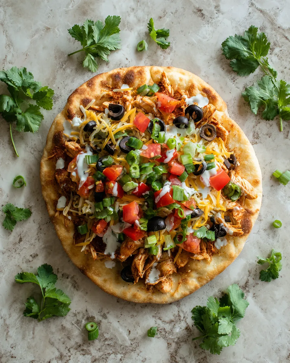 Ingredients for Savory Ranch Chicken Taco Flatbread: A Mouthwatering Delight