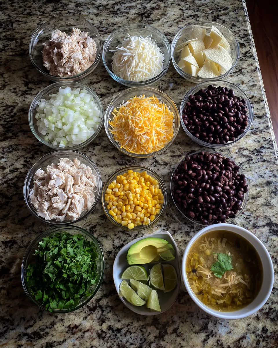 Ingredients for Fiery and Flavorful Spicy Green Chile Enchilada Soup
