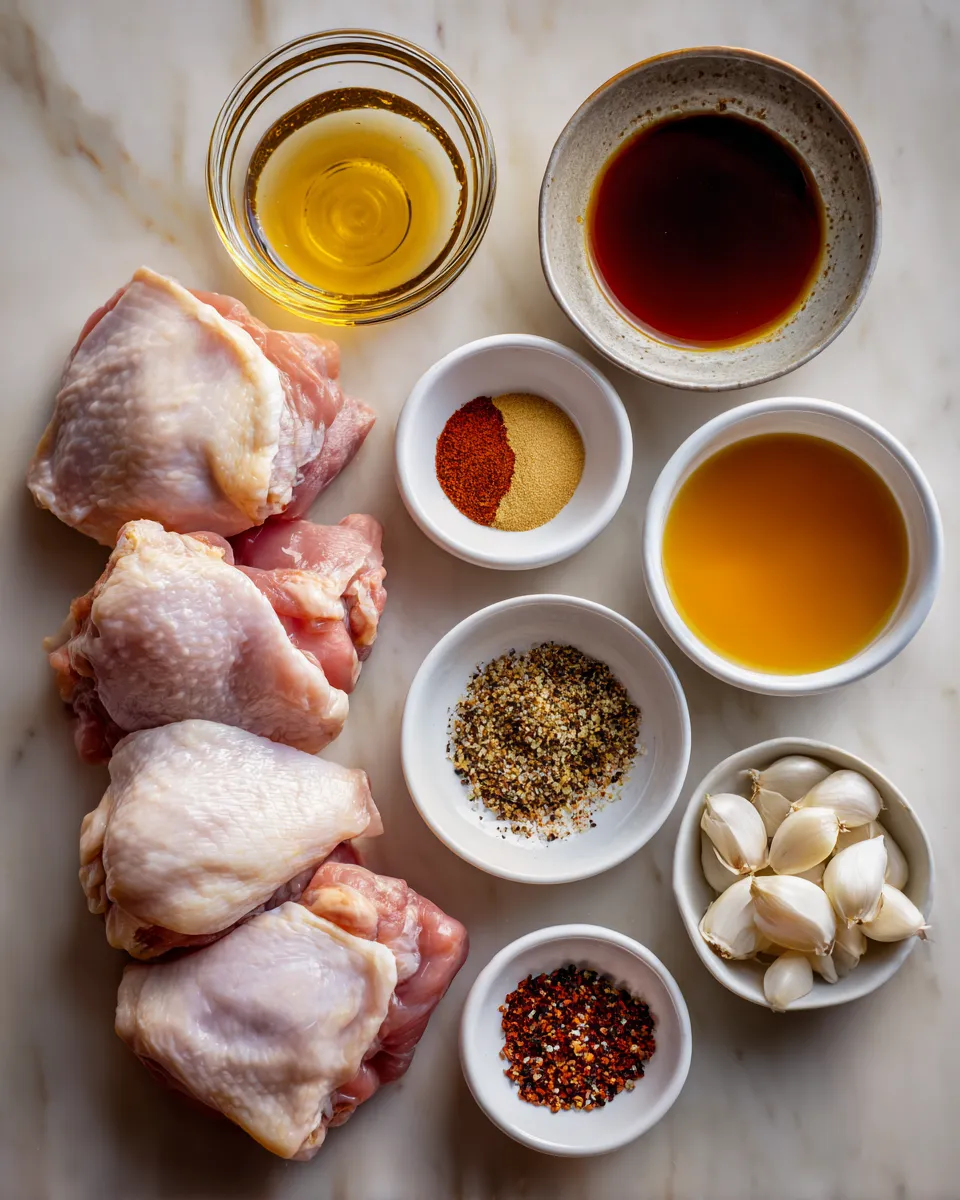 Ingredients for Spicy Maple Dijon Chicken Thighs: Fiery Flavor Explosion