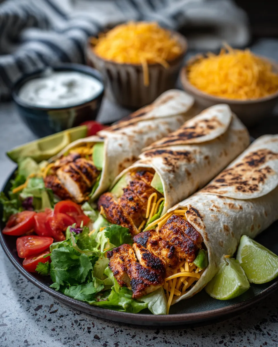 Ingredients for Spicy Southwest Chicken Tortilla Wraps: Fiery Flavors to Spice Up Your Day