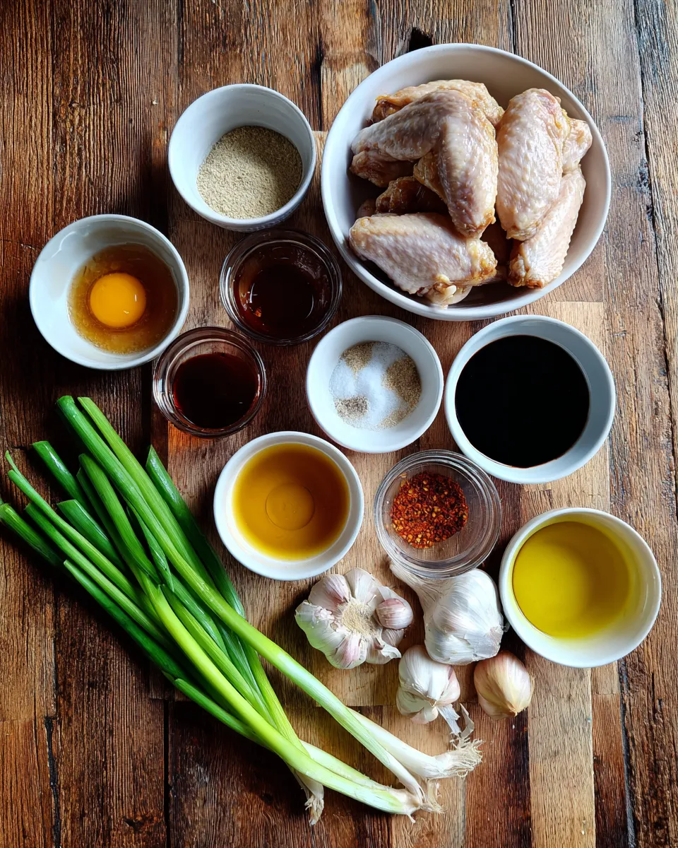 Ingredients for Irresistible Sweet Heat Honey Garlic Wings: A Flavor Explosion