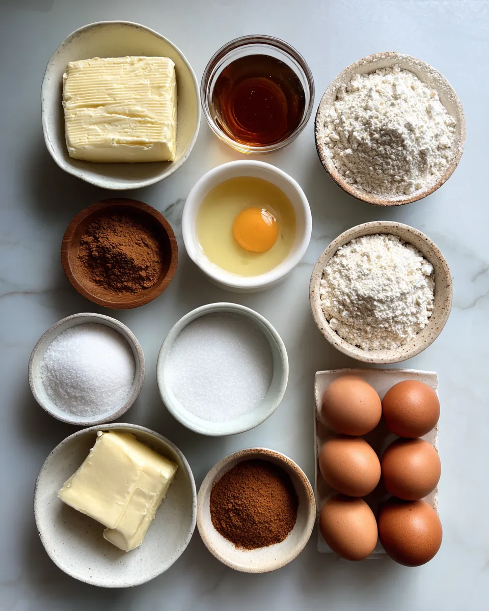 Ingredients for Indulgent Brown Butter Maple Snickerdoodle Bars: A Decadent Delight