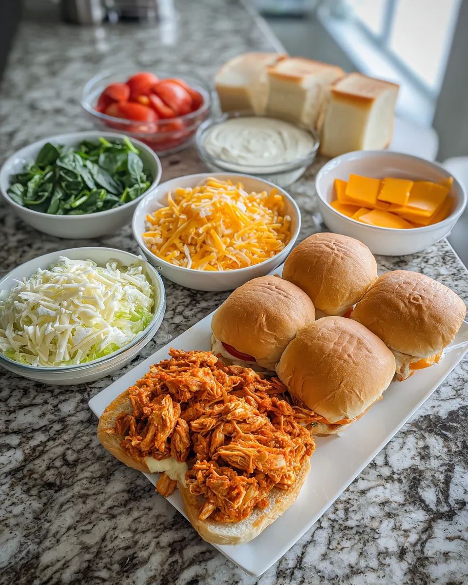 Ingredients for Spicy Buffalo Ranch Chicken Melt Sandwiches: A Flavor Explosion