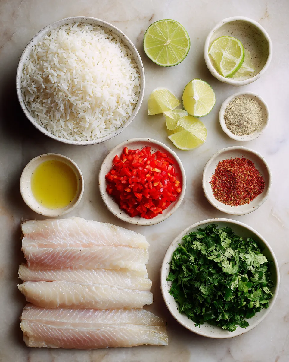 Ingredients for Delicious Cilantro Lime Rice with Grilled Snapper: A Flavorful Fusion