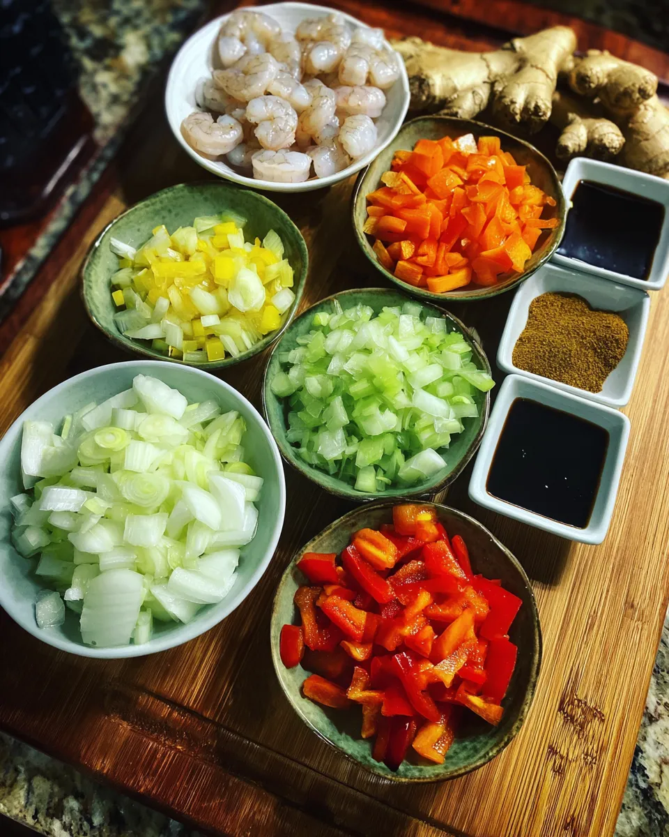 Ingredients for Savory Coconut Curry Shrimp Soup: A Flavor Explosion