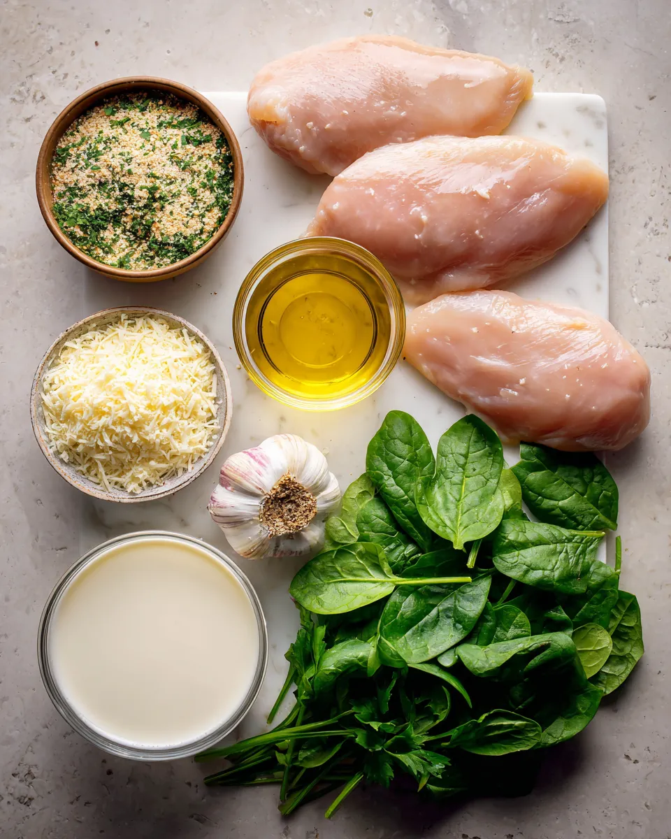 Ingredients for Irresistibly Cheesy Garlic Parmesan Chicken Skillet