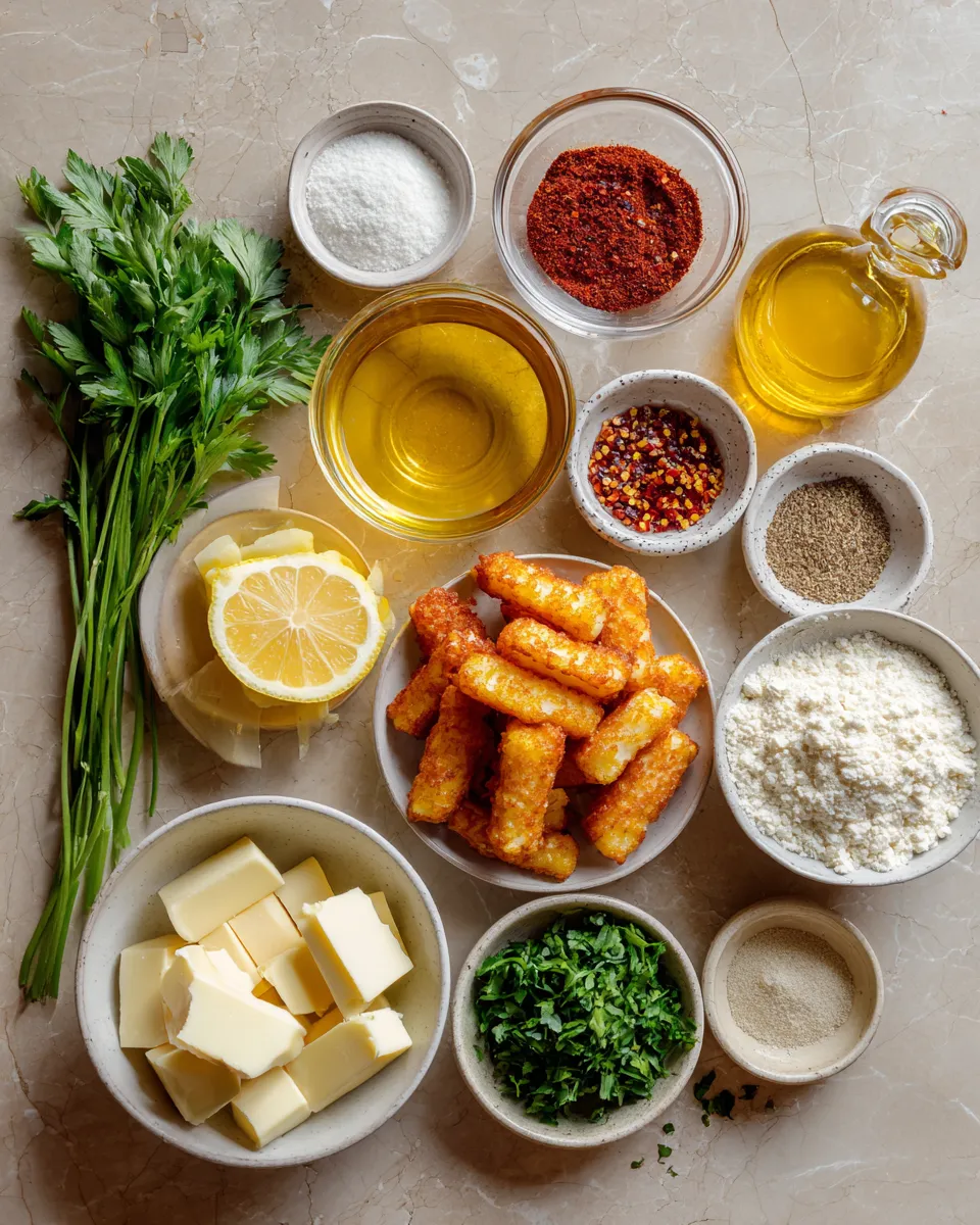 Ingredients for Spicy Hot Honey Halloumi Fries: A Mouthwatering Delight