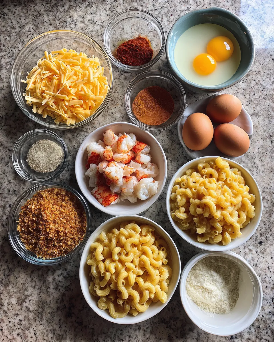 Ingredients for Indulgent Lobster Mac and Cheese Bites: A Decadent Delight