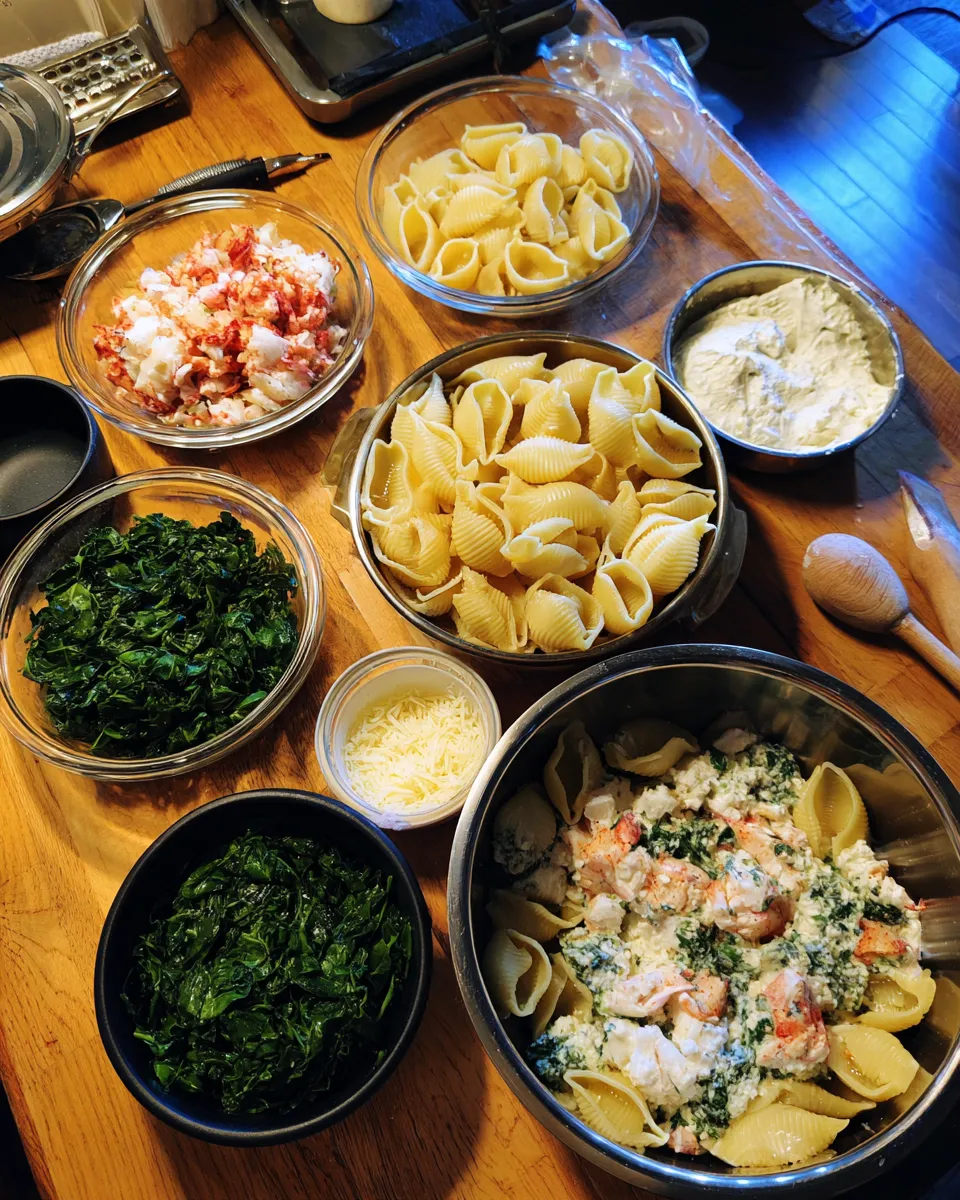 Ingredients for Decadent Lobster Spinach Stuffed Shells: A Luxurious Twist on a Classic Dish