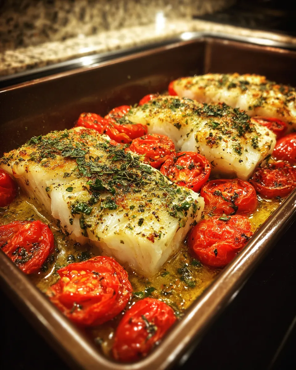 Ingredients for Savory Mediterranean Baked Haddock with Tomatoes: A Flavorful Delight