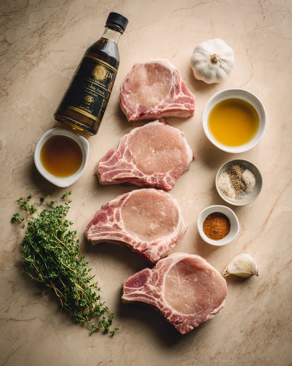 Ingredients for Irresistible Smoky Maple Glazed Pork Chops