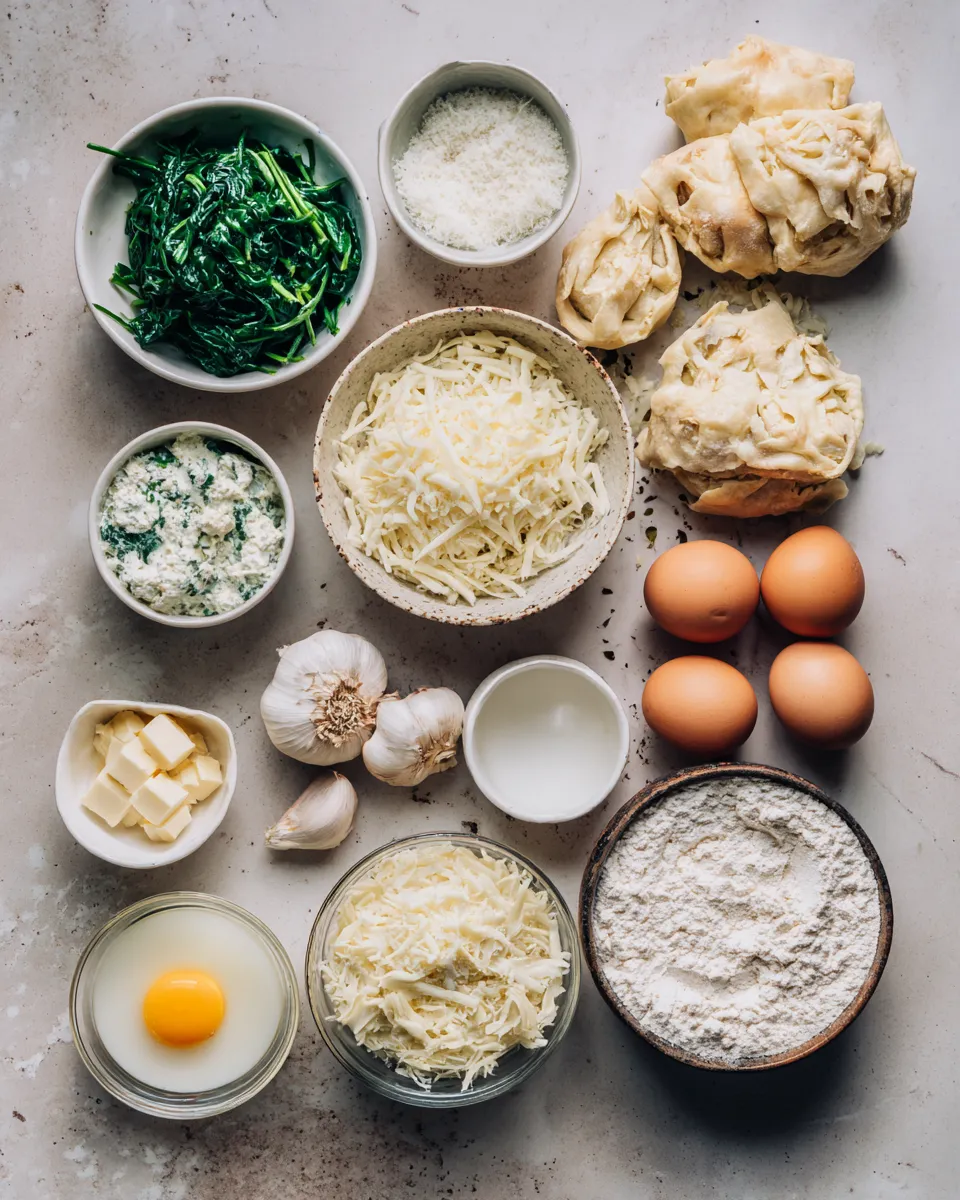Ingredients for Irresistible Spinach Artichoke Roll-Ups: A Cheesy Delight