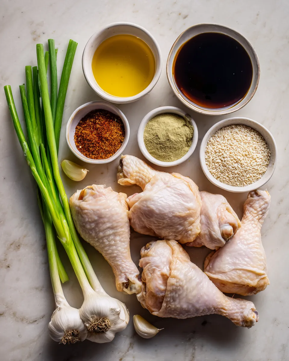 Ingredients for Irresistible Sticky Honey Garlic Chicken Drumsticks Recipe