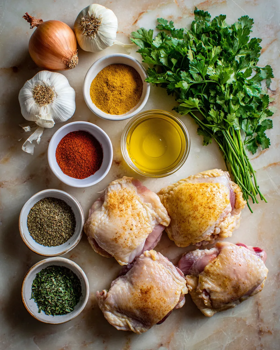 Ingredients for Sweet Heat Grilled Chicken Thighs: Spicy Succulence on the Grill