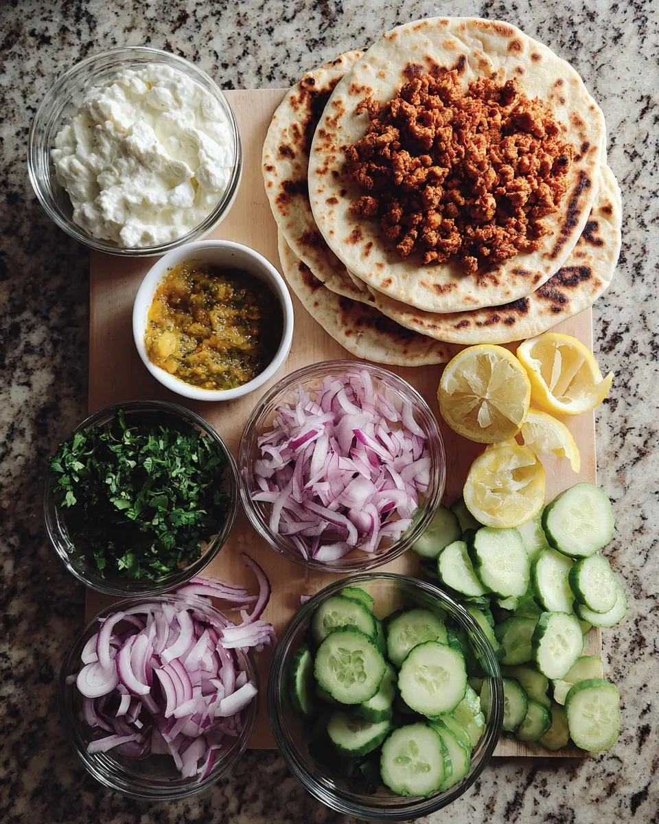 Ingredients for Spicy Tandoori Turkey Flatbreads: A Mouthwatering Twist