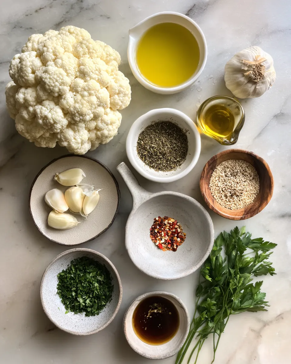 Ingredients for Savory Za'atar Roasted Cauliflower: A Flavor Explosion
