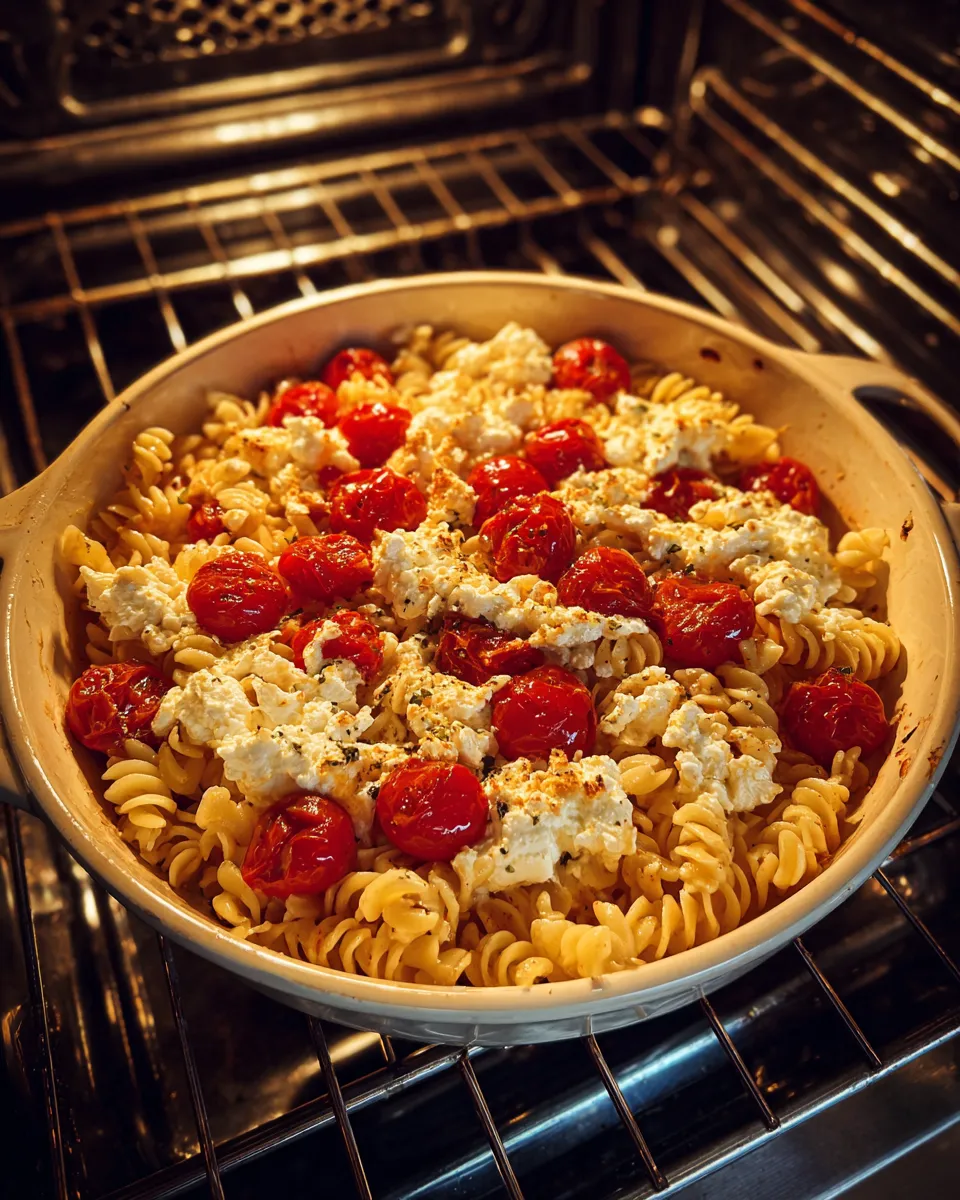 Ingredients for Irresistible Baked Feta Pasta with Cherry Tomatoes